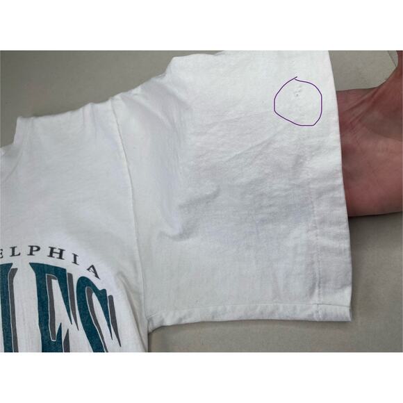 Philadelphia Eagles Vintage Shirt Womens Small Medium * NFLP 1996 Single Stitch - Picture 4 of 9